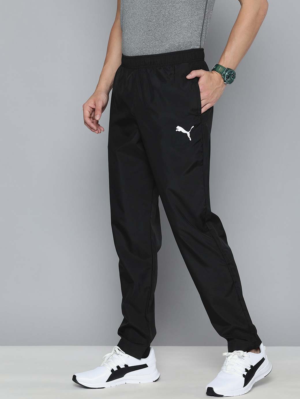 Printed Design Black Track Pants For Men